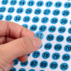 50 Sheets 1 to 100 Vinyl Consecutive Number Stickers Small round Labels Inventor