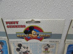 RARE LOT OF 3 Vintage Disney Mickey Mouse Puffy Stickers Mickey And Friends NOS