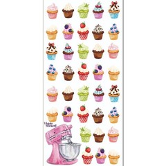 Violette Stickers – Cupcakes – 2 Mini Cupcake Sticker Sheets – Scrapbooks Crafts