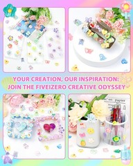 100PCS FIVEIZERO Cute Slime Charms Bulk Set – 0.6-1.2 inches, Mixed Color