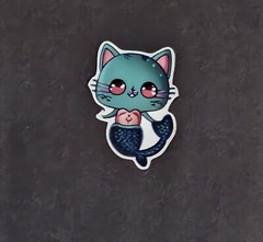 Mermaid Car Kawaii Sticker’s. 6 Pack