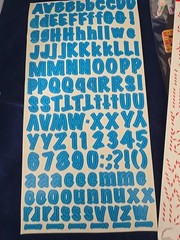 Words & Letters, Numbers Scrapbooking Stickers Lot Of 9