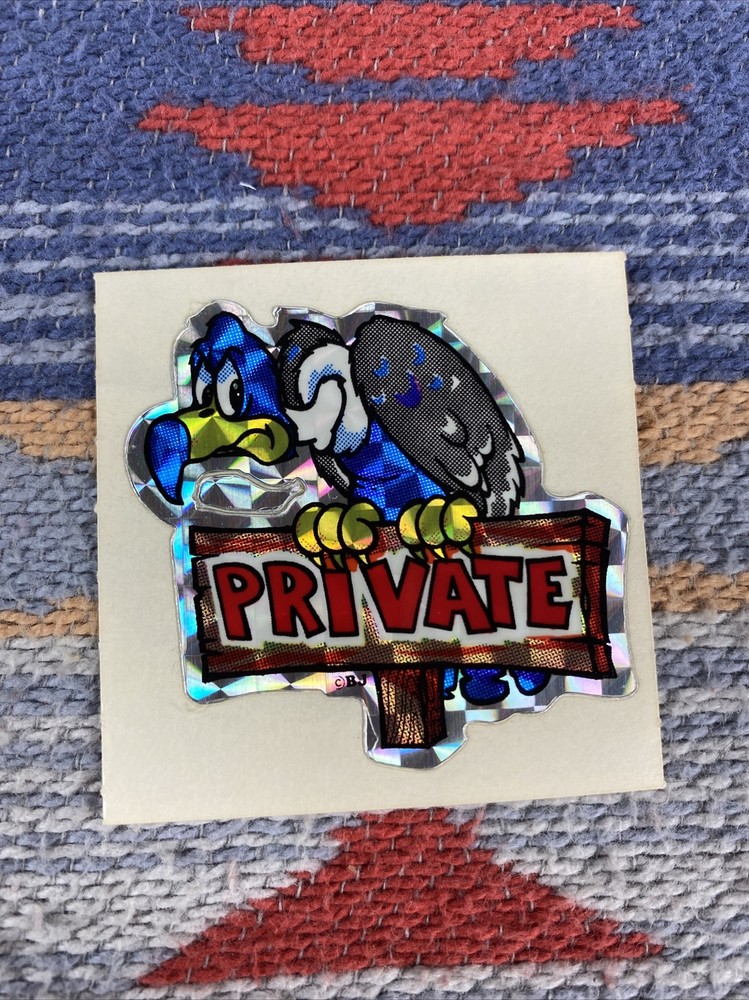 BJ Stickers Prism vintage Private Vulture 1980s
