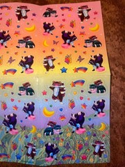 Lisa Frank Vintage 1990’s Stickers S697 Sheet Colorful Bright DANCING RACOONS