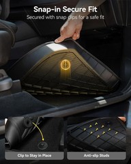 3W Floor Mats for Toyota Tundra 2014-2021 (Only for CrewMax Cab), TPE All Weathe