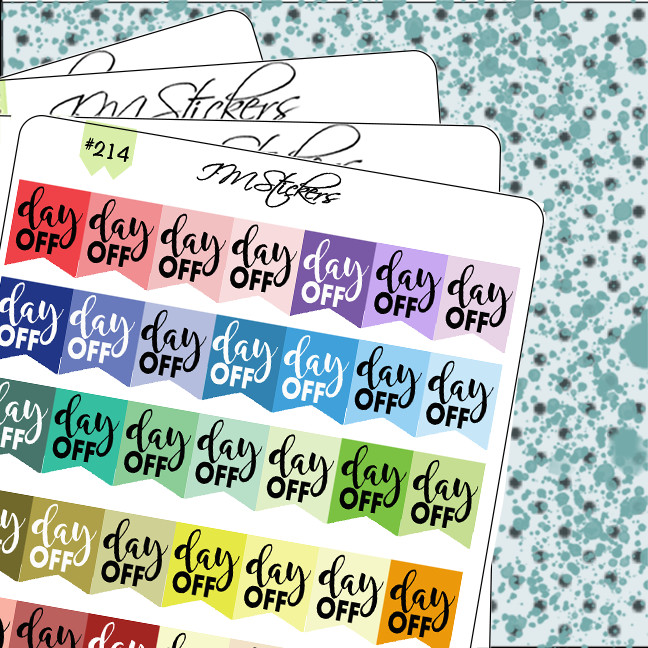 Day Off Work Chores Reminder School HandDrawn Planner Stickers Organizer Journal