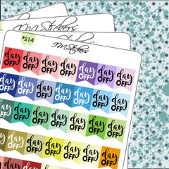 Day Off Work Chores Reminder School HandDrawn Planner Stickers Organizer Journal