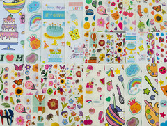 199+ Stickers Mixed Themes Happy Birthday Cake Retro Celebrate Holiday Seasonal