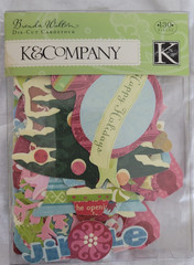 K&Co Die Cut Cardstock NIP Peppermint Twist Brenda Walton 130 Pieces
