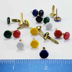 20 Round Brads Primary Colors Scrapbooking Crafts Paper Art Handmade Cards