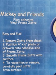 (3) Kids Clings Disney Mickey & Friends, CARS, Tinkerbell Vinyl Frame 4×6 NEW
