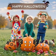 16 Pack Foam Pumpkin Decorating Kit Halloween Craft Stickers for Kids