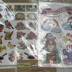 Lot Of 17 Sheets Of Crafters Square Stickers For Scrapbooking. Unused