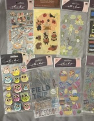 Lot of 10 Vintage Mixed Sticker Sheets Sealed New Scrapbook Crafts Supplies