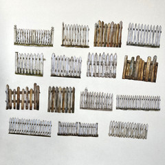 Picket Fence Thick Card Stickers Die Cuts Scrapbooking Junk Journaling Collage