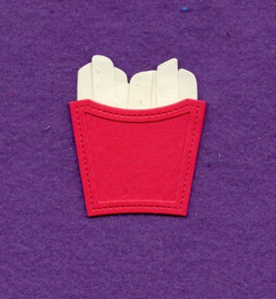SNACK FRENCH FRIES die cuts scrapbook cards Q