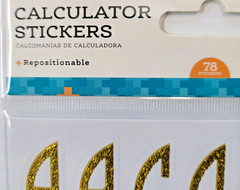 Alphabet Stickers Gold Glitter 3 Sheets A-Z Pen+Gear