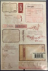 NIP Cardstock Die Cut Daisy D Stickers Front Back Love Marriage Scrapbook Crafts