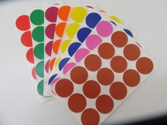 Multicolor Color Coding Dot Sticker Sizes 8MM-50MM (1/4″ – 2 «) 32 Sheets