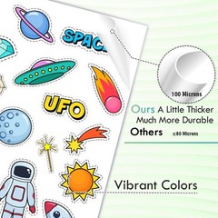 Vinyl Sticker Paper 20 Sheets 8.5×11 Inch Matte White Waterproof