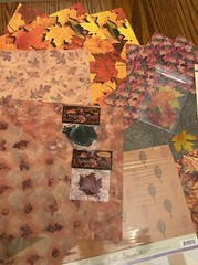 Mixed Lot of AUTUMN FALL Scrapbook Paper, Stickers And Ephemera