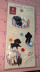 Midori Paper Craft Dogs Puppy Dimensional Stickers New In Pack 2004