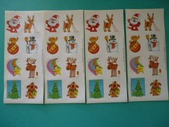 Vintage Current Inc CHRISTMAS STICKERS (4) Sheets 9″x4″ – Free Shipping