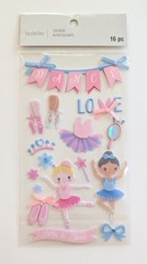 Little Ballerina Dance Ballet Scrapbooking Stickers by Recollections