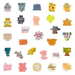 50x Quotes Inspirational Sayings Sticker Laptop Bottle Phone Guitar Desk Decals