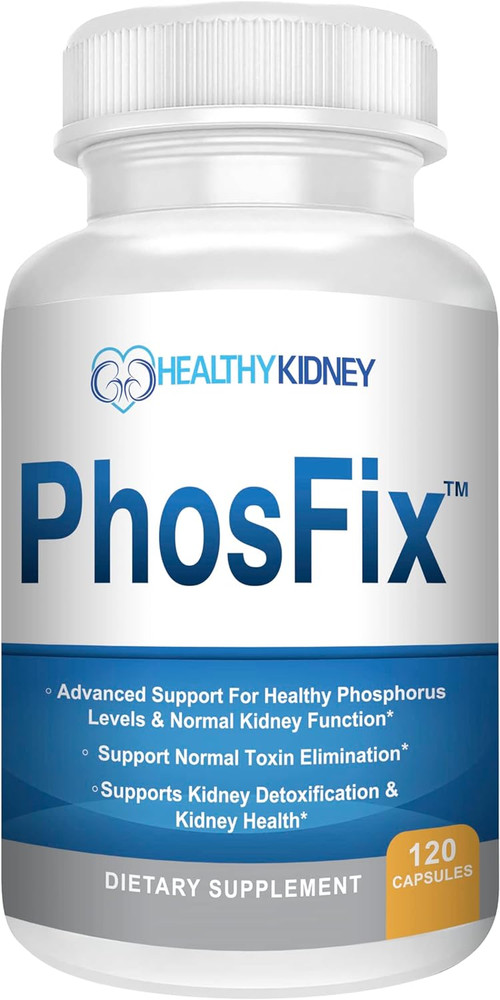Phosfix 120 Pills Phosphorus Binder with Chitosan for Supporting Normal Phosp…