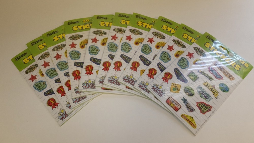 Teacher Motivational School Stickers Self-Adhesive, 1200 Total Stickers