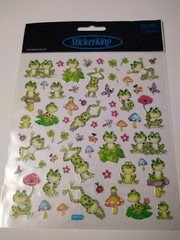 Crafts Stickers SK Cute Frogs Leaping Spots Lily Pads Mushrooms Butterflies Frog