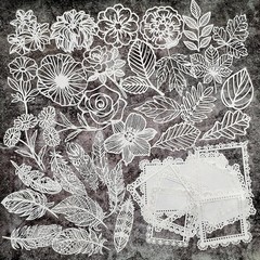 40pcs White Lace Decorative Paper for Scrapbooking & Beautiful Gift Wrapping