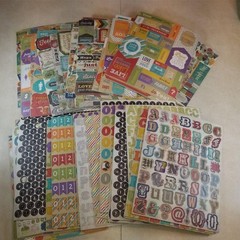 Huge Diecut Scrapbooking Clipboard 46 Sheets Bundle 3500 Pieces Alphabet Phrases