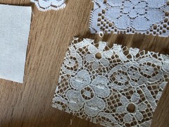 Fabric White Neutral Lace Trim Doily Slow Stitch Junk Journal 20pcs Hand cut