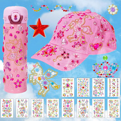210Pcs+ Cute Reusable Stickers for Kids, Fun Glitter Gem Heart Art Stickers Bulk