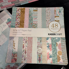 Kaiser Crafts SILVER BELLS & CHRISTMAS WISHES 12 x 12 Papers Ephemera Stickers