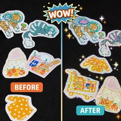 Bleidruck 25 Sheets Bubbles Holographic Clear Vinyl Sticker Paper