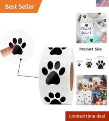Paw Stickers, Clear Paw Prints Stickers, 500 Pcs 1 Inch Puppy Dog Paw Sticker…