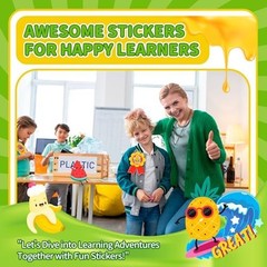 300PCS Large Scratch and Sniff Stickers, Scented Smelly Stickers for Kids, Bigge
