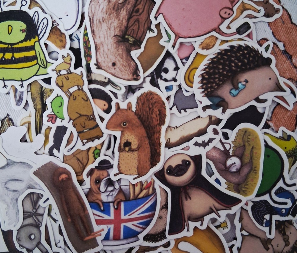 Sticker Pack Squirrel Pickle Piggie Cute Animals Stickers