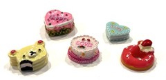 27 Pc Cake Charms Resin Flatback Cabochon DIY Crafts Scrapbooking Kawaii Food