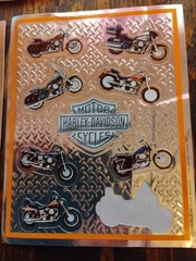 VINTAGE 2003 Harley Davidson Motorcycle Stickers 3 Sheets Heartline Hallmark