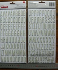 IMPRINT Glitter Boo COPPER APRICOT & WHITE, Av 30mm H & 3-15mm Wide Choice L4L
