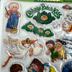 Vintage Cabbage Patch Kids Stick-Ons Puffy Stickers 1983 Diamond Toymakers NEW