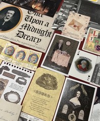 Vintage Book Lovers Junk Journal-book pages & cutout playing cards stamps & more