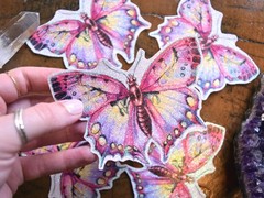 Glitter Butterfly Large Sparkly Sticker – Original Art by SammiSpaghettiArt