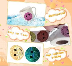 Glitter Dot Smiley Face Stickers Shiny Happy Face for Kids Reward