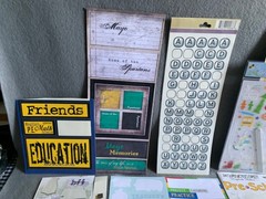 Back To School Scrapbooking Supplies Kit: Stickers Labels & Papers