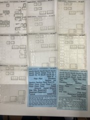 Letraset Architecture Home / Office Furniture Symbols Etc 43 Partial Sheets